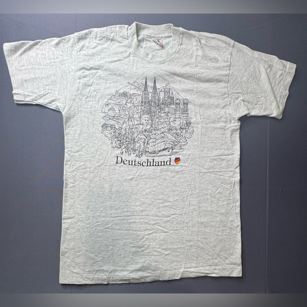 Vintage 1982 deutschland shirt gray Large #1066
